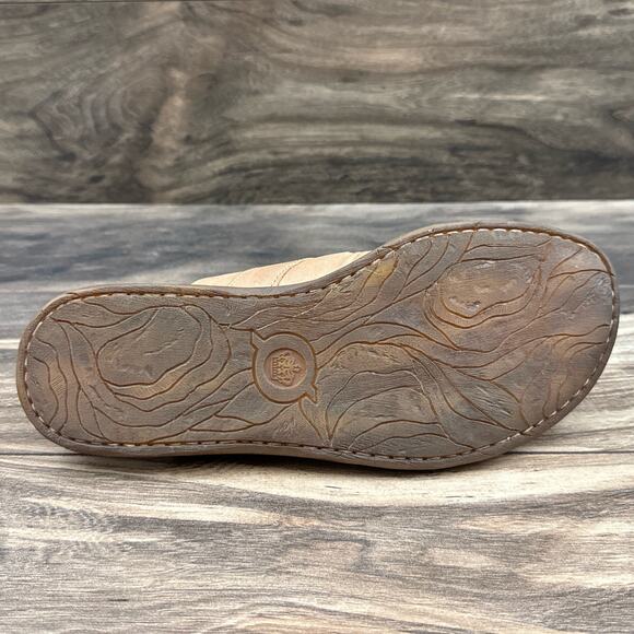 NIB Born Henna 8M Comfort Leather Slide Sandals Natural - Picture 8 of 13